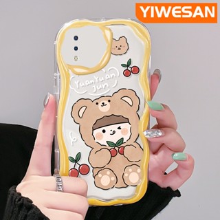 เคสโทรศัพท์มือถือแบบนิ่ม ใส กันกระแทก ลายการ์ตูนหมี เชอร์รี่ สําหรับ VIVO Y93 Y93s Y91 Y91i Y95