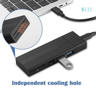 Will อะแดปเตอร์อลูมิเนียม M 2 NVME SSD Enclosure USB3 0 10 Gbps to NVME PCI-E M-Key- B+M Key-