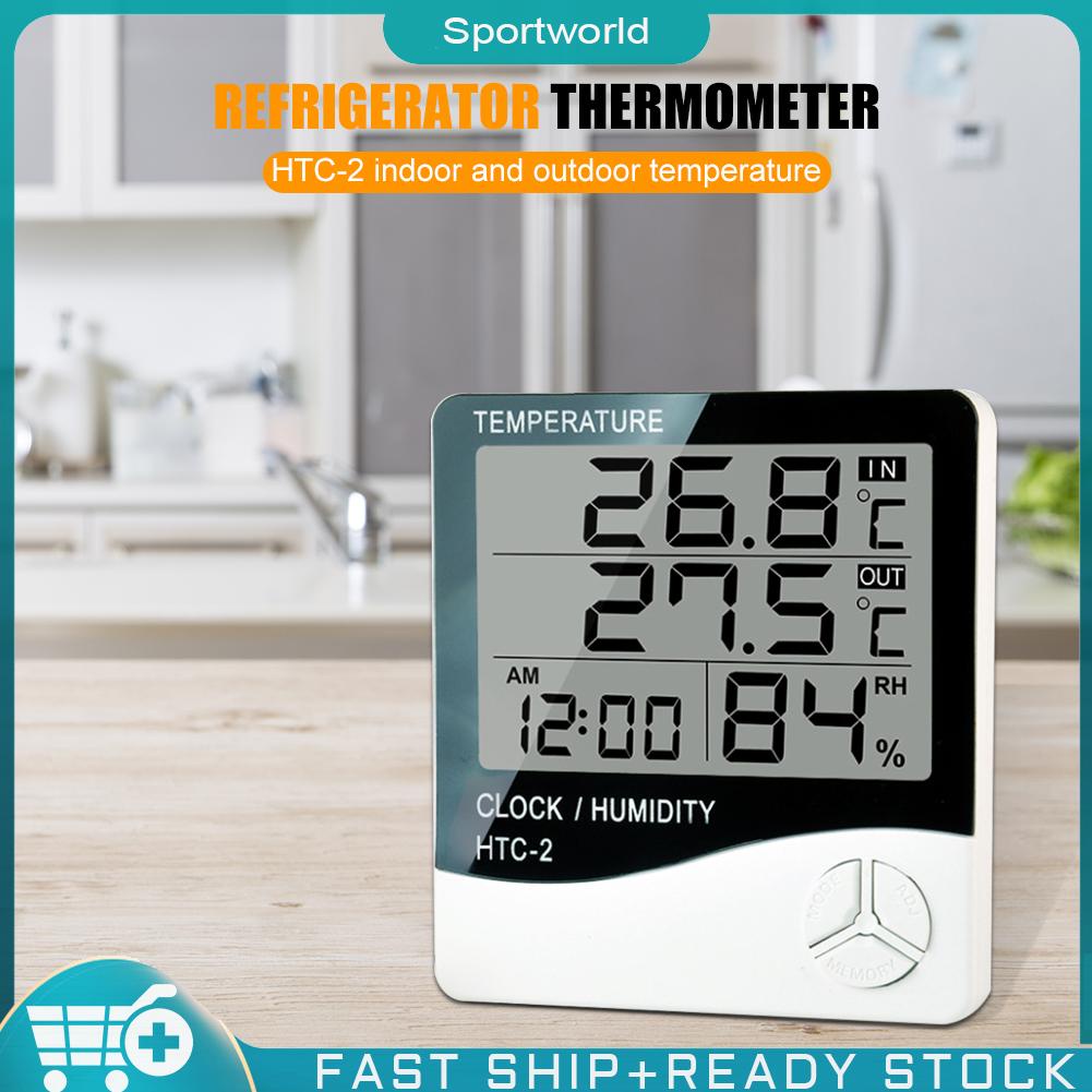 sportworld HTC-2 เครื่องวัดอุณหภูมิและความชื้น ความแม่นยำสูง hygrothermograph ที่วัดความชื้น ที่วัดอุณหภูมิ