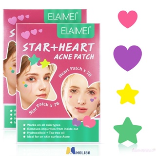 126 Pcs Star ที่มองไม่เห็น Pimple Spot Removal Patch เครื่องมือความงาม Pimple คอนซีลเลอร์ Face Spot Scar Care สติกเกอร์ MOLISA MOLISA