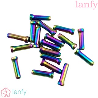 Lanfy จุกปิดปลายสายจักรยาน อะลูมิเนียมอัลลอย ทนทาน หลากสี แบบเปลี่ยน 20 ชิ้น