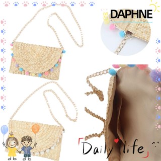 Daphne กระเป๋าสตางค์ กระเป๋าเก็บเหรียญ แบบสาน ทรงคลัทช์ อุปกรณ์เสริม อินเทรนด์