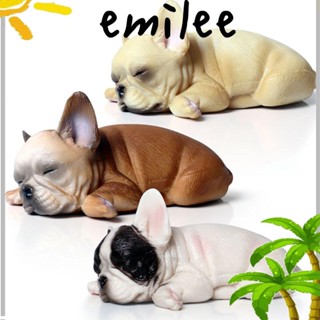 Emilee โมเดลสุนัขบูลด็อกหลับ วิทยาศาสตร์และธรรมชาติ เหมือนจริง สําหรับตกแต่งสวน