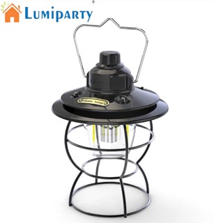 Lumiparty โคมไฟ Led 3 ระดับ แบบพกพา พร้อมที่จับ ชาร์จได้ สว่างพิเศษ สําหรับตั้งแคมป์ เต็นท์