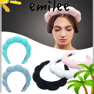 EMILEE ที่คาดผมฟองน้ําถัก สีพื้น สําหรับแต่งหน้า