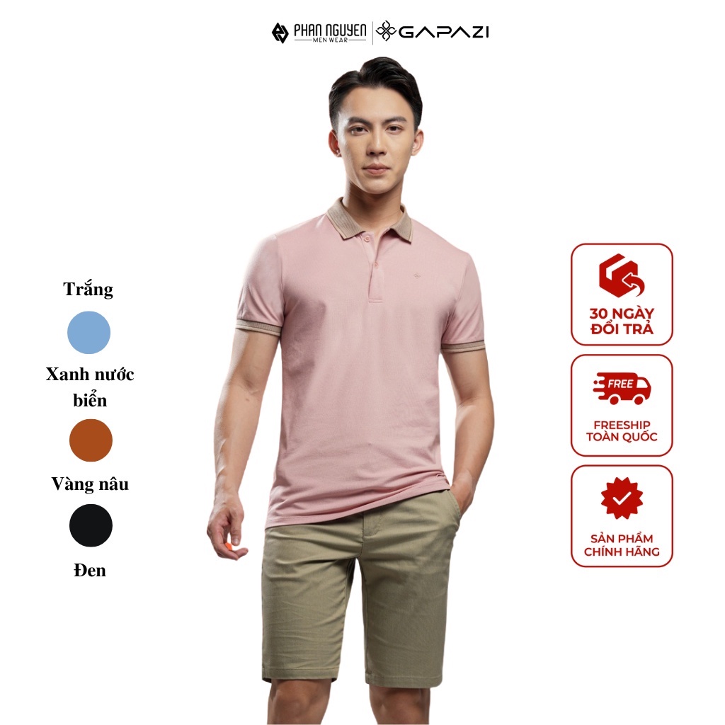 Gapazi เสื้อโปโลออฟฟิศชายแขนสั้นขั้นพื้นฐาน ผ้าเย็น กันยูวี ชาย ดีไซน์ทันสมัย GAP.006