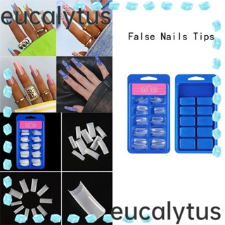 Eucalytus1 เล็บปลอมอะคริลิค แบบบางพิเศษ หลายขนาด สําหรับผู้หญิง 100 ชิ้น ต่อกล่อง