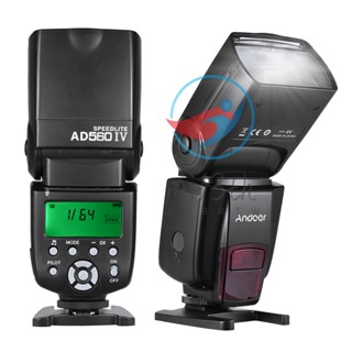 Andoer AD560 IV 2.4G ไฟแฟลชสปีดไลท์ ไร้สาย หน้าจอ LCD GN50 สําหรับกล้อง DSLR 1