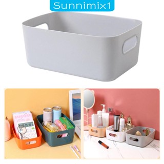 [Sunnimix1] ตะกร้าเก็บของ พร้อมที่จับ สําหรับโต๊ะทํางาน เคาน์เตอร์ ตู้กับข้าว