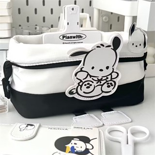 กระเป๋าใส่ปากกาแคนวาสใบใหญ่พิมพ์ลาย Pochacco/kuromi สุดน่ารัก MOLISA MOLISA