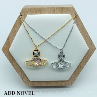 0807-YWTY-SDY European and American Fashion Queen Mother Gold Five-Pointed Star Glass Saturn Necklace High-Grade Light Luxury Ins Design Clavicle Chain CEDQ