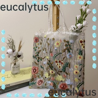 Eucalytus1 กระเป๋าสะพายไหล่ กระเป๋าถือ ทรงโท้ท แฟชั่นฤดูร้อน สไตล์โรแมนติก 2023