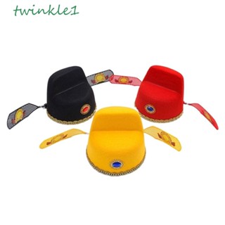 Twinkle1 หมวกนักวิชาการ หมวกผ้ากอซ ลายตัวเลข หนึ่ง น่ารัก สีดํา พร็อพถ่ายภาพ สไตล์จีน สําหรับเด็ก