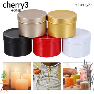 Cherry3 กระป๋องโลหะ 50 มล. สําหรับใส่เทียน ชา คริสต์มาส 5 ชิ้น