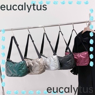 Eucalytus1 กระเป๋าสะพายไหล่ กระเป๋าถือ ผ้าฝ้าย น้ําหนักเบา สําหรับสตรี