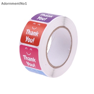 Adornmentno1 สติกเกอร์ฉลาก Thank You สําหรับตกแต่งบรรจุภัณฑ์เบเกอรี่ 500 ชิ้น ต่อม้วน