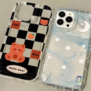 คู่เคสโทรศัพท์โปร่งใสสำหรับ Iphone 11 XR 7Plus 12 13 14 Pro Max 8 Plus X XS แบกดาวเดือน ล้างเปลือกกันกระแทกแบบอ่อน