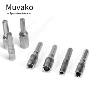 Muvako ซ็อกเก็ตหกเหลี่ยม H4 Shank 2.5 มม.-5.5 มม. ทนทาน 6 จุด สําหรับซ่อมแซมรถยนต์ 7 ชิ้น