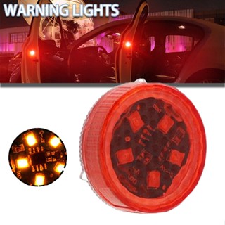 Jacansi 2Pcs Universal Car Wireless LED Door Opened Warning Light Safety Flash Signal