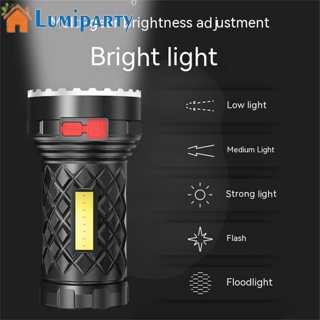 Lumiparty ไฟฉาย Led 7 ดวง ขนาดเล็ก แบบพกพา ชาร์จ Usb กันน้ํา สําหรับบ้าน นอกบ้าน