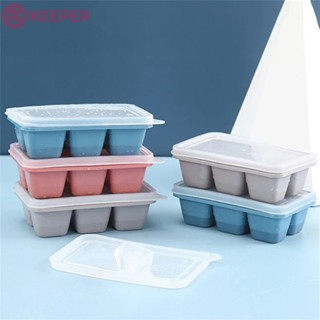 [ลดล้างสต๊อก] 6 Grids Food Grade Silicone Ice Cube Mold Flexible DIY Square Ice Cube ice Tray 【keeper】