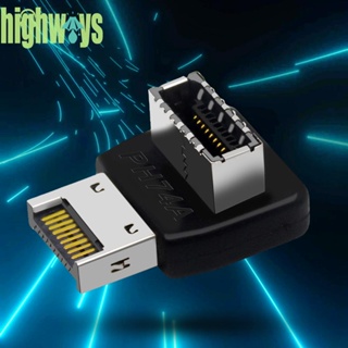 อะแดปเตอร์แปลง USB 3.1 Type E 90 องศา สําหรับเมนบอร์ด PC [highways.th]