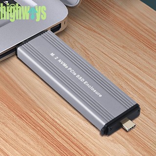 เคสฮาร์ดดิสก์อลูมิเนียม W206 SSD USB3.1 Gen2 10Gbps สําหรับ M2 NVMe PCIe [highways.th]