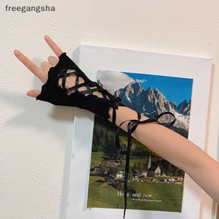 [FREG] ถุงมือ ผ้าตาข่าย ลูกไม้ โบ เนคไท โกธิค ซา ดอกไม้ DIY สําหรับผู้หญิง FDH