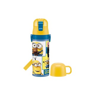 Skater Childrens 2WAY Stainless Steel Kids Water Bottle with Cup Minion Minions 430ml SKDC4