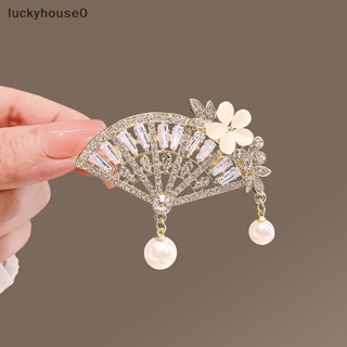 Luckyhouse0^^ เข็มกลัด รูปตาแมว ดอกไม้ ประดับมุก เครื่องประดับแฟชั่น สําหรับผู้หญิง