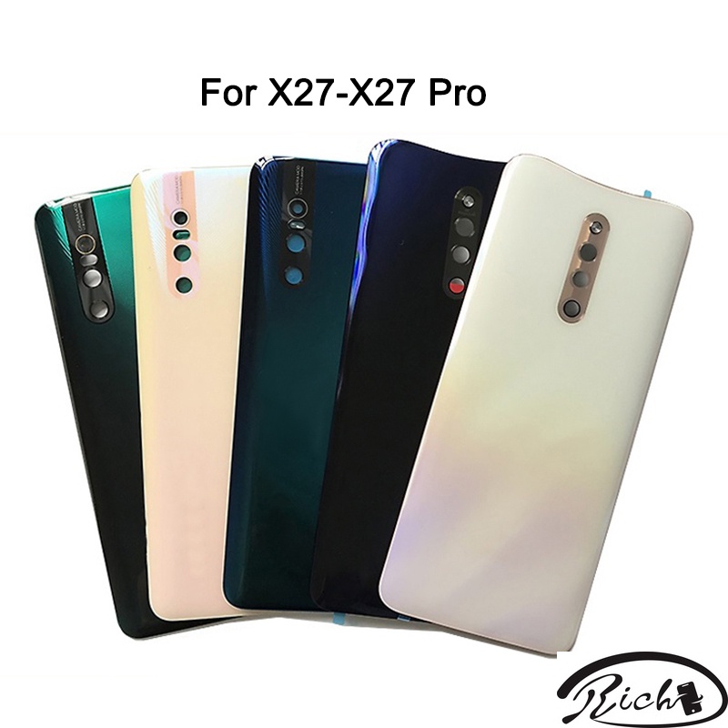 X27 Pro ฝาครอบแบตเตอรี่กระจกด้านหลัง สําหรับ VIVO X 27 Pro เคสกระจก 3D สําหรับ VIVO X27 ฝาหลังประตู