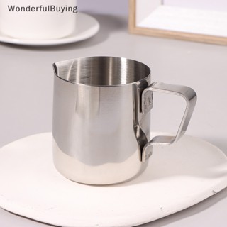 Wbth เหยือกตีฟองนม ฟองนม กาแฟ สเตนเลส ลายดอกไม้ 150 มล. 1 ชิ้น