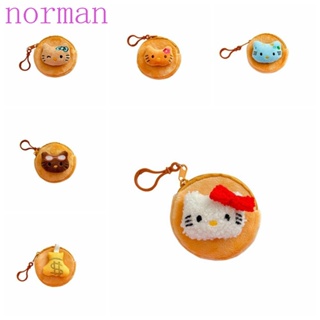 Norman กระเป๋าใส่เหรียญ พวงกุญแจ ทรงสี่เหลี่ยมผืนผ้า ลายการ์ตูนแมว คิตตี้ น่ารัก