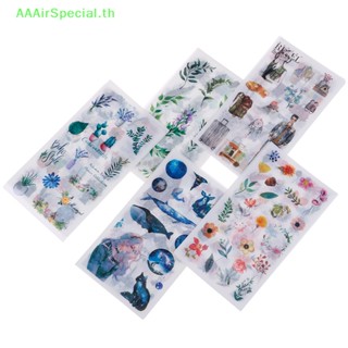 Aaairspecial สติกเกอร์กระดาษ ลายปลาวาฬน่ารัก 6 แผ่น ต่อแพ็ค