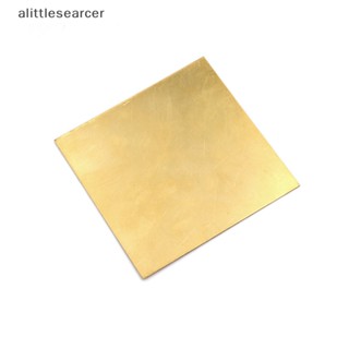 Alittlesearcer แผ่นฟอยล์โลหะทองเหลือง แบบบาง หนา 0.5 มม. 0.8 มม. 1 มม. 2 มม. 100X100 มม. DIY EN