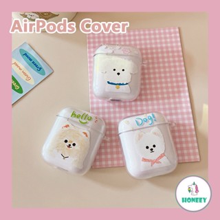 เคสหูฟังซิลิโคน TPU นิ่ม แบบใส ลายสัตว์น่ารัก สําหรับ Apple Airpods 2 1 3