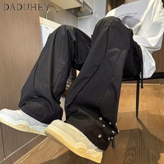 DaDuHey🔥 Mens American High Street Vibe Loose Track Pants 2023 Summer Loose Straight Casual Pants