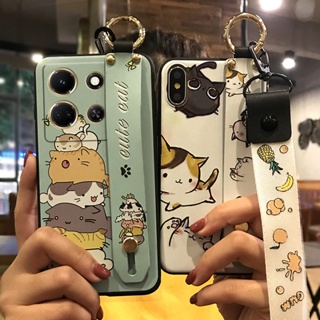 Soft case Anti-dust Phone Case For infinix Note30 4G/X6833B Wristband Kickstand Fashion Design Shockproof Durable Cartoon Cute