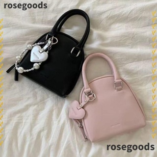 Rosegoods1 กระเป๋าสะพายไหล่ สะพายข้าง หนัง Pu ขนาดเล็ก จุของได้เยอะ สีพื้น แฟชั่นสําหรับสตรี