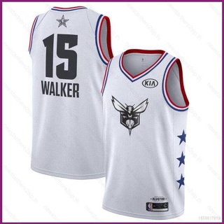 เสื้อกีฬาแขนกุด ลายทีม NP2 2019 All-Star Game NBA Jersey Charlotte Hornets Walker สไตล์คลาสสิก สําหรับผู้ชาย และผู้หญิง PN2