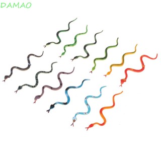 Damao งูพลาสติก ของเล่นสําหรับเด็ก 10 ซม. สัตว์ โมเดลเด็ก ของเล่นแกล้ง ตลก ตลก จําลองสูง ปิดปาก ของเล่นแกล้ง