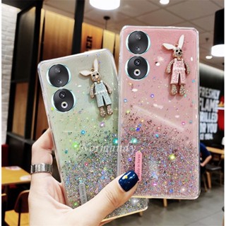 พร้อมส่ง ใหม่ เคสโทรศัพท์มือถือ ซิลิคอน TPU ใส ปิดด้านหลัง ลายกระต่าย แฟชั่น สําหรับ Honor 90 Honor 90 70 Lite 5G 2023