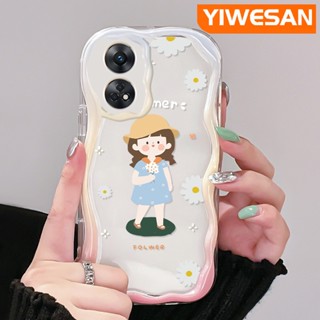 เคสโทรศัพท์มือถือแบบใส ลายการ์ตูนเด็กผู้หญิงตัวเล็กน่ารัก สีครีม สําหรับ OPPO Reno 8T 5G Reno8 T A1 Pro Reno 8 5G Reno 8 Pro 5G