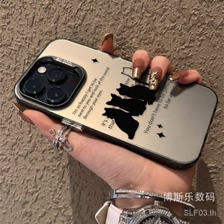 เคสป้องกันโทรศัพท์มือถือ แบบนิ่ม ลายแมวภาษาอังกฤษ กันกระแทก สําหรับ iPhone 11Promax 12Pro 13 14 xs xr xsmax 7 8plus