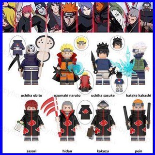 ของเล่นตัวต่อเลโก้ ฟิกเกอร์การ์ตูนนารูโตะ Uchiha Obito Sasuke Kakashi Pein Kakuzu ขนาดเล็ก ของขวัญ สําหรับเด็ก