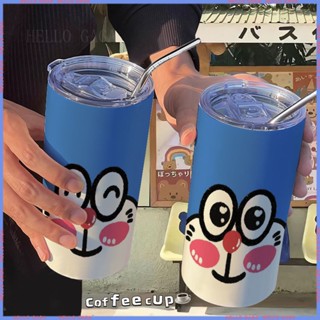 🥤Animation Peripheral Limited Water Cup🥤กระติกน้ําร้อนสเตนเลส ลายการ์ตูนโดราเอมอน แบบพกพา คุณภาพสูง สําหรับสํานักงาน