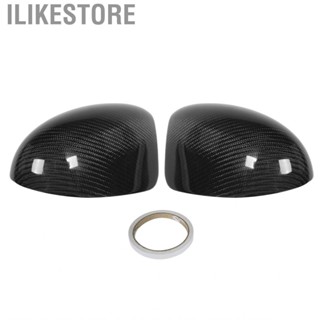 Ilikestore Carbon Fiber Rearview Mirror Cover Trim Add-On Side Frame Panel Cap without Hole Fit for Mini Cooper R53 JCW 2002-2006