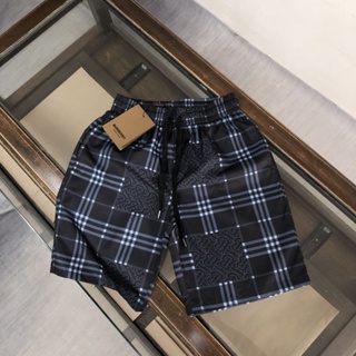 OSIL Bur * y commercial Mens plaid shorts simple casual with color quick-drying beach shorts for men