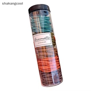 Shakangcool ยางรัดผม แบบยืดหยุ่น สีพื้น เครื่องประดับ สําหรับเด็กผู้หญิง 100 ชิ้น ต่อล็อต SGL