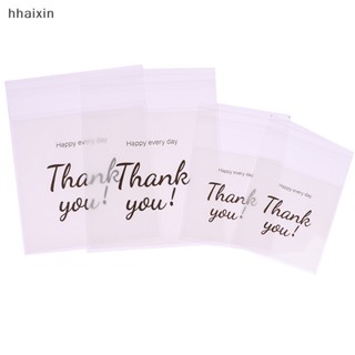 [hhaixin] ถุงขนมคุกกี้ แบบใส มีกาวในตัว ลาย Thank You 100 ชิ้น ต่อแพ็ค